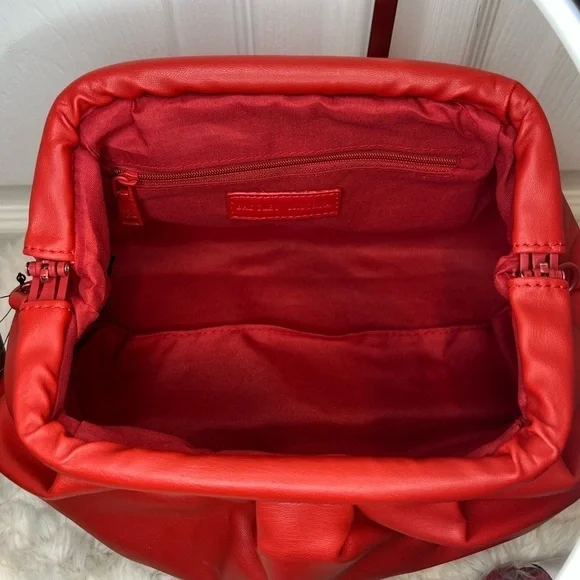 BADGLEY MISCHKA LOGO CROSSBODY BAG RED NEW WITH TAGS - Picture 9 of 14